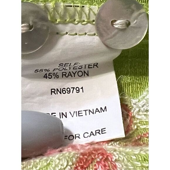 Fig and Flower Anthropologie Lime Green Embroidered Blouse W/ Matching Cami Size - Picture 10 of 11